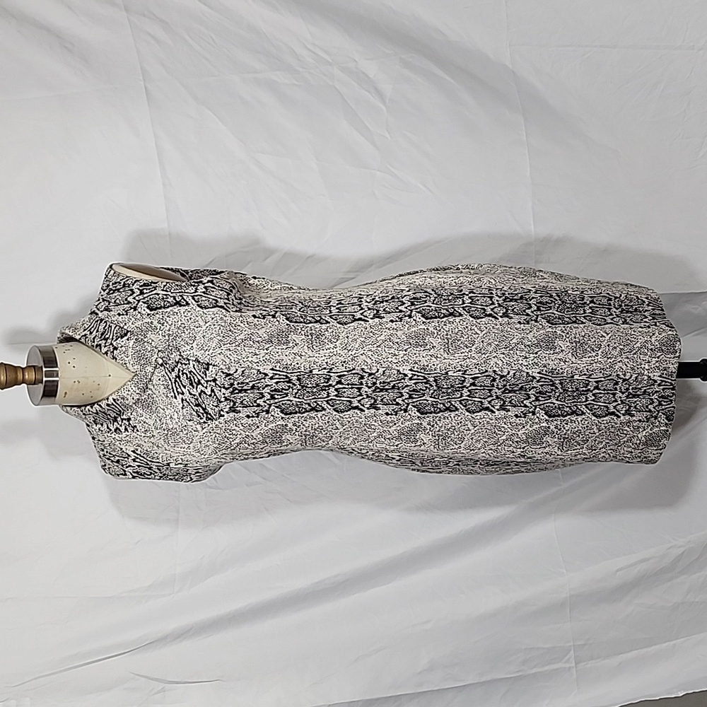 Calvin Klein Snakeskin Print Sleeveless High Neckline Dress Size 10